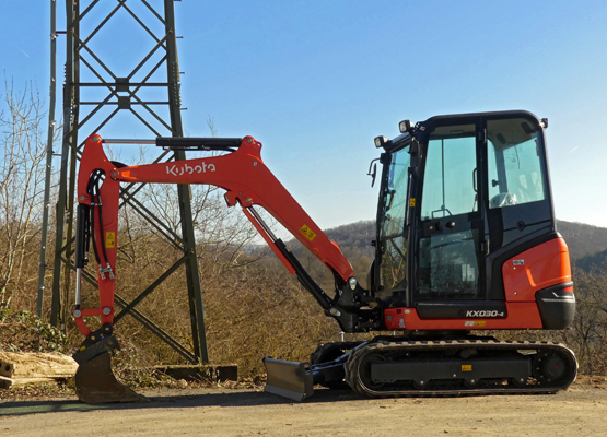 2,8 t Minibagger Bagger mieten - Kubota KX030-4